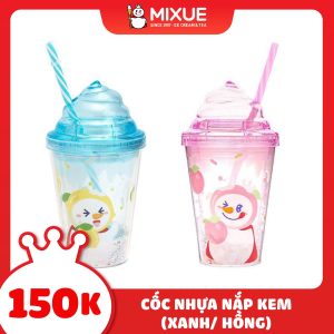 Cốc nhựa mixue nắp hình kem