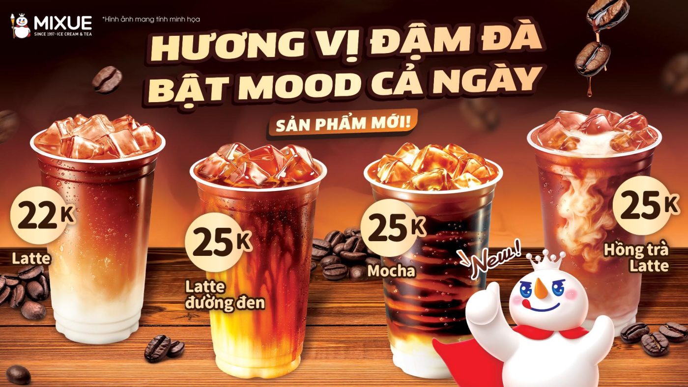 MIXUE có cà phê, uống cà phê MIXUE