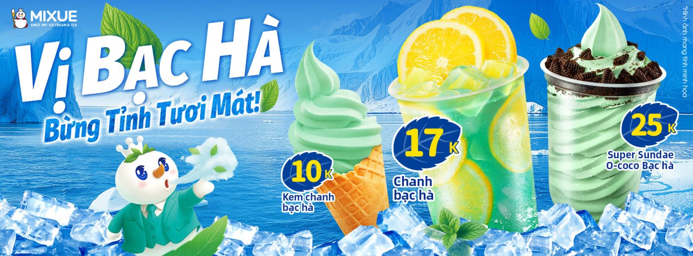 Mixue chanh bạc hà